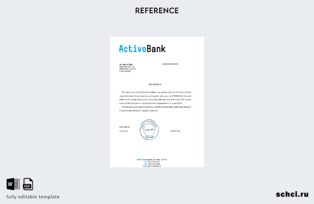 цифровая загрузка справочного шаблона Activobank Португалии