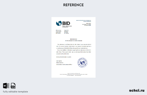 цифровая загрузка справочного шаблона Banco Interamericano de Desarrollo Эквадор