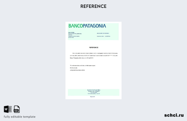 цифровая загрузка шаблона справки о закрытии Банкопатагонии в Аргентине