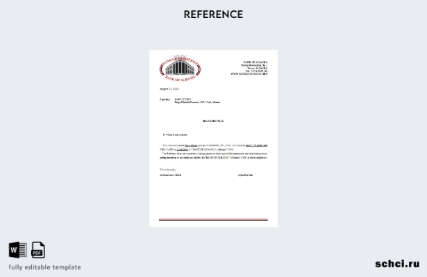цифровая загрузка шаблона справки о закрытии банка Албании в Албании