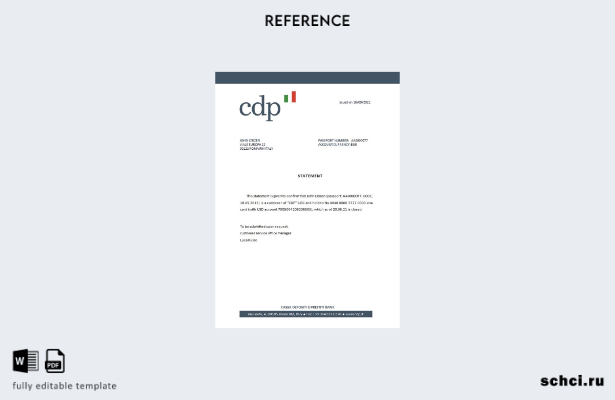 цифровая загрузка шаблона справки о закрытии CDP для Италии