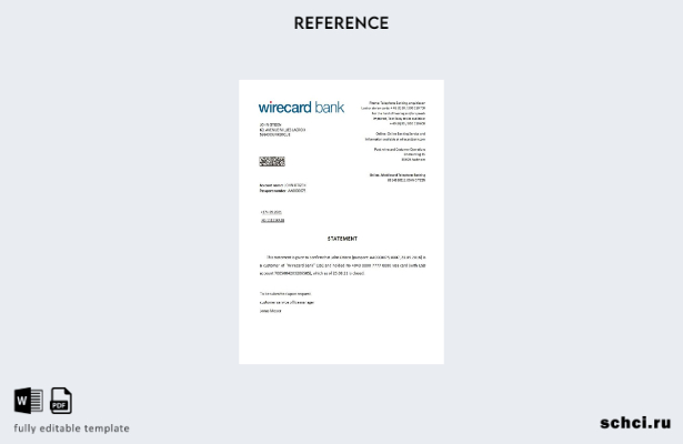 цифровая загрузка эталонного шаблона закрытия Wirecard в Германии