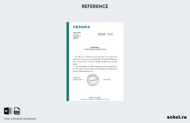 цифровая загрузка эталонного шаблона Abanka Словении