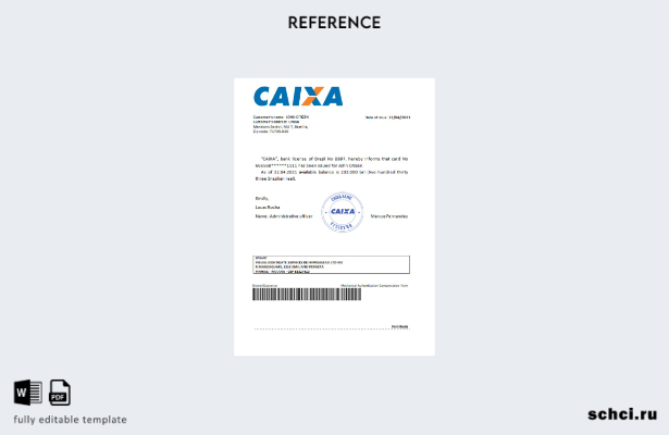 цифровая загрузка эталонного шаблона Caixabank Бразилии