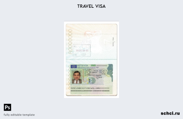 цифровая загрузка шаблона карты Visa Португалии