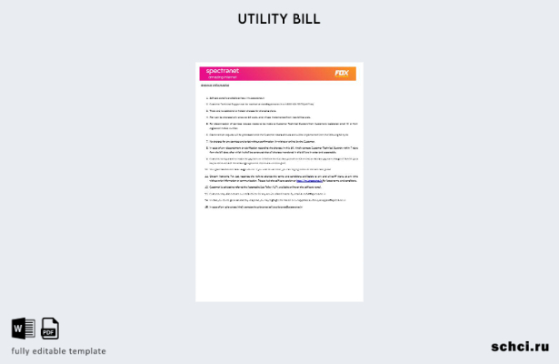 цифровая загрузка Нигерия Spectranet потрясающий шаблон страниц счетов за комм 1