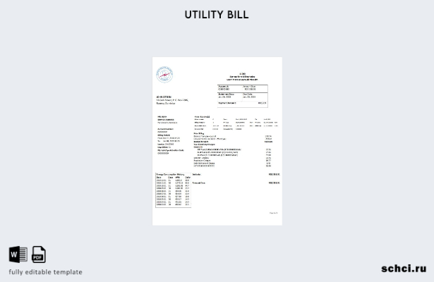 цифровая загрузка Dominica Electricity Services Limited, шаблон слова счета за к