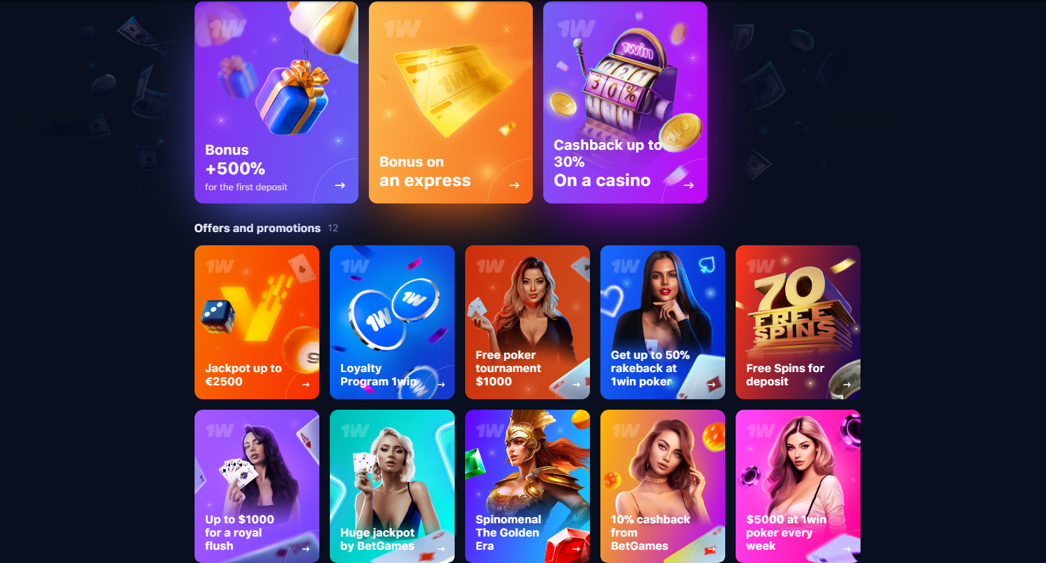 1win бонустық есептік жазбаны пайдалану әдісі